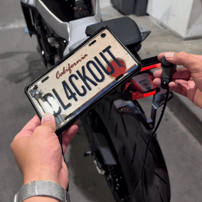 Blackout License Plate Cover - USA & Canada Motorcycle (7" x 4")